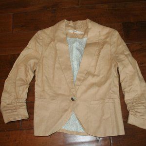 Tan Linen Blazer